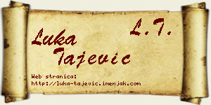 Luka Tajević vizit kartica